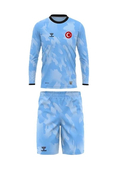 Hummel Elegance Milli Takım Kaleci Forma Takımı Buz Mavi