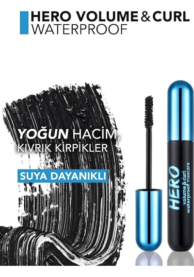 Flormar Hero Volume & Curl Suya Dayanıklı Maskara 000 Black