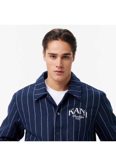 Karl Kani Pinstripes Wool Erkek Mavi Ceket Km253-045-1 Mavi