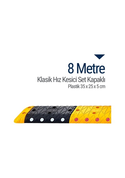 Klasik Hız Kesici Set Kapaklı Plastik. Yol Kasisi 8 M N11.497
