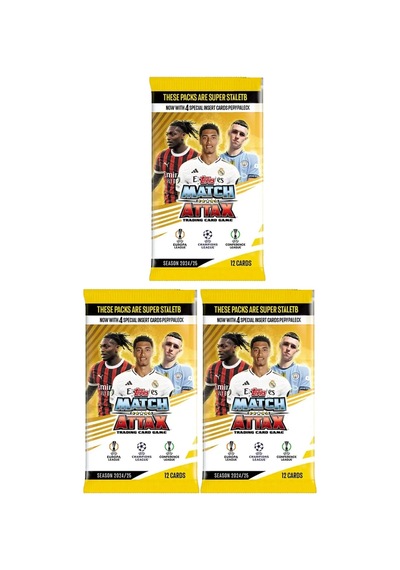 Match Attax Şampiyonlar Ligi Futbol Kart Seti 2024/2025 Sezonu 12x3 36 Adetli