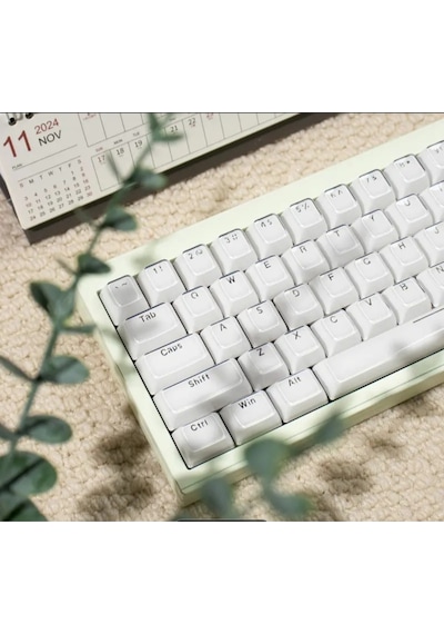 Mekanik Klavye Keycap -136 Tuşlu Kristal Yarı Saydam Beyaz Tuş Takımı
