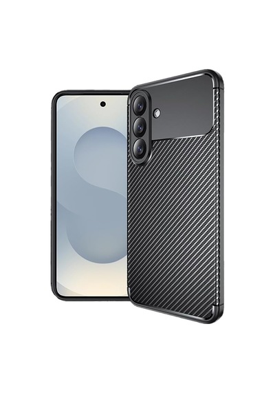 Spia Galaxy S26 İle Uyumlu Kılıf Siyah Karbon Silikon Orijinal Galaxy S26 İle Uyumlu, Siyah 50 x 22