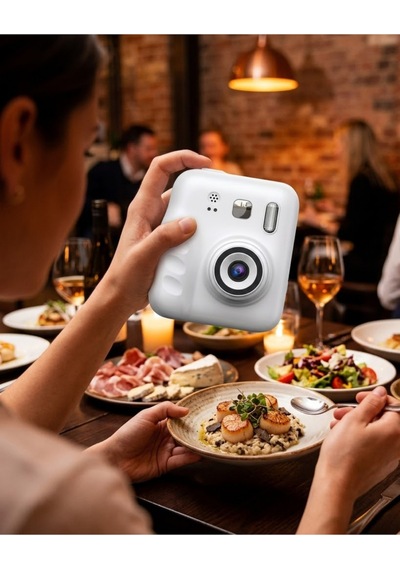 Mini Çocuk Fotoğraf Makinesi Baskı Özellikli Video Çekim  4 Kağıt Rulo