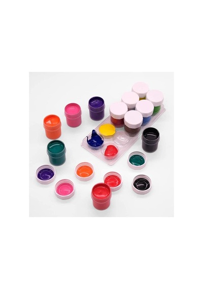 Guaj Boya 12 Renk X 20 Ml Su Bazlı Tüp 1 Paket Südor Guaj Boya Seti Şişe İçerisinde 12 Li 0,15 L