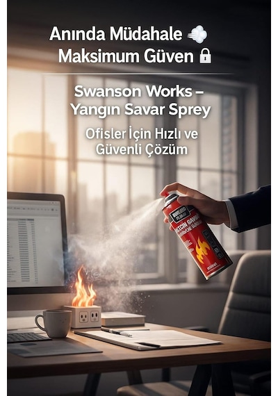 Works Yangın Savar Sprey 500 Ml Portatif,hızlı,etkili,taşınabilir Yangın Söndürücü Köpük