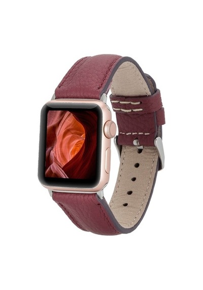 Bouletta Apple Watch Uyumlu Deri Kordon 42-44-45Mm Fl6 Bordo