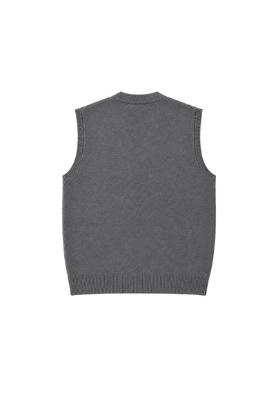 Battalmoda Erkek Büyük Beden Füme Cepli Triko Yelek 3xl-4xl-5xl-6xl