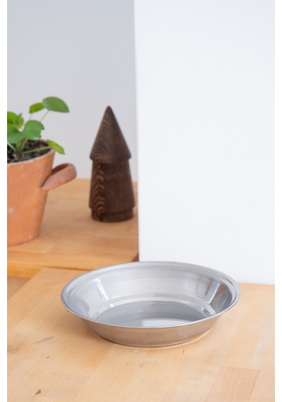 Metal 21 Cm Salata Kısır Meyve Sunum Tabağı Gri - 813560190 Gri