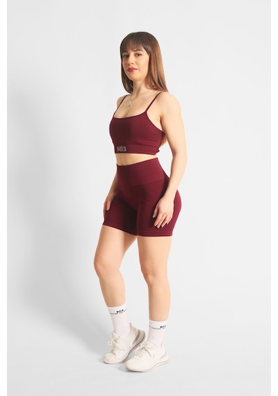 Nature The Brand Push-up Büzgüsüz Kısa Tayt,büzgüsüz Tayt,antreman Taytı,yüksek Bel Tayt Vişne Çürüğü
