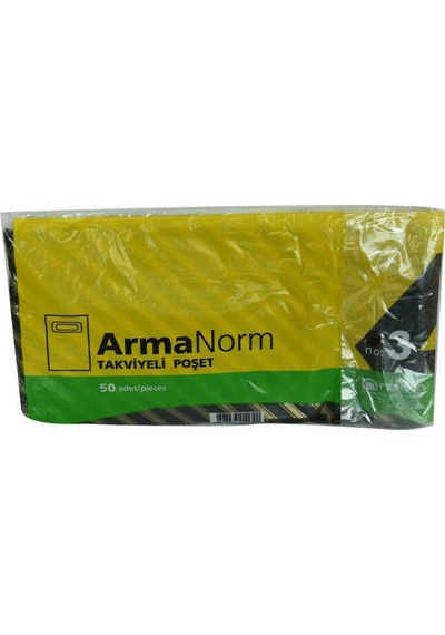 Armanorm Takviyeli Çanta Poşet Desen Renk 42x32 50 Adet No:3