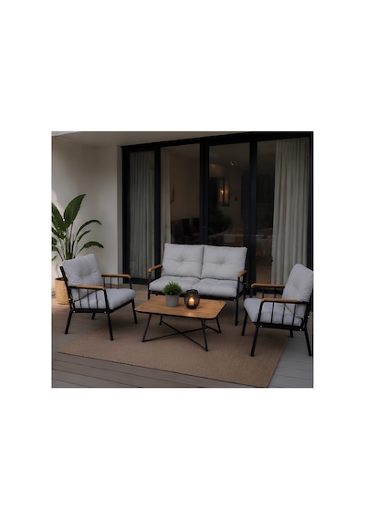 Familieconcept Melisa Serisi Metal Ayaklı Bahçe Mobilyası Takımı Sallanan Sandalye Siyah Familieconcept Melisa Serisi Metal Ayaklı Bahçe Mobilyası Takımı Sallanan Sandalye Siyah
