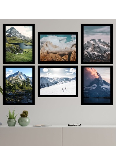 Bk Gift 6 Parça Çerçeve Görünümlü Ahşap Tablo Seti (45X60Cm)-5