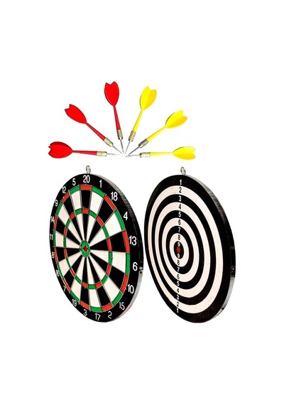 Dart Tahtası Seti 15 İnç Büyük Orta Boy Çift Taraflı Dart Tahtası