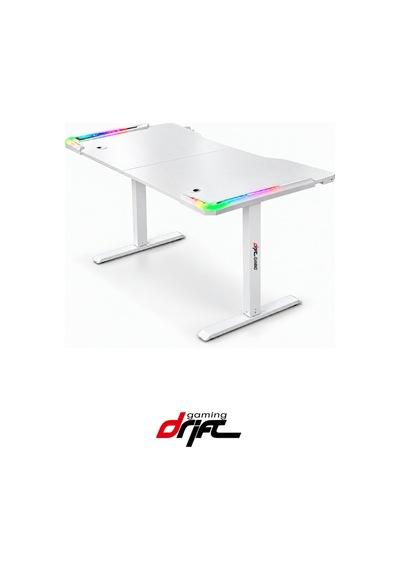 Flow Beyaz Rgb Ledli Elektrikli Yükseklik Ayarlı Oyuncu Ve Çalışma Masası