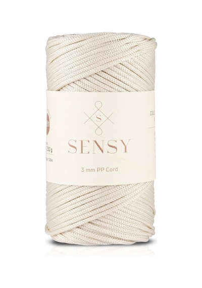 3 Mm - 250 Gr Polyester Makrome Ipi 120 M Polyester Makrome Ip Supla Ip Ve Çanta Ipliği Ekru Diğer