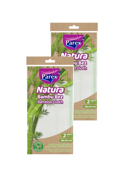 Parex Natura Bambu Bez 2'li Paket 30 X 30 Cm İkili Set Beyaz