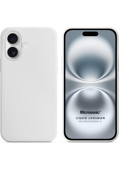 Microsonic Apple iPhone Uyumlu 17 Kılıf Liquid Lansman Silikon Beyaz -