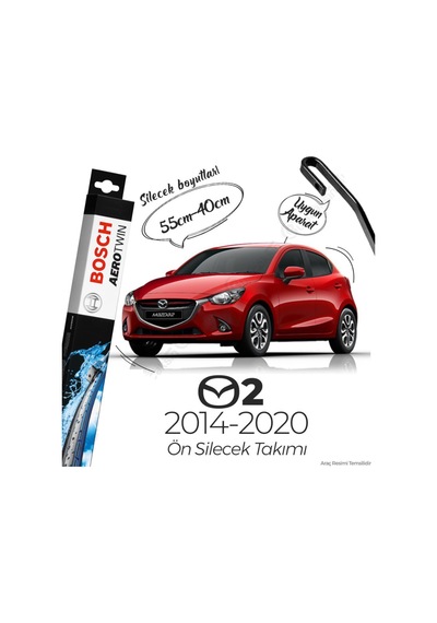 Mazda 2 Muz Silecek Takımı 2014-2020 Bosch Aerotwin
