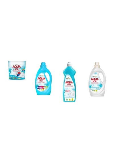 Aquabor Doğal Mineralli Tablet + Sıvı Renkliler + Elde Bulaşık + Sıvı Beyaz 4 Lü Set 76957230