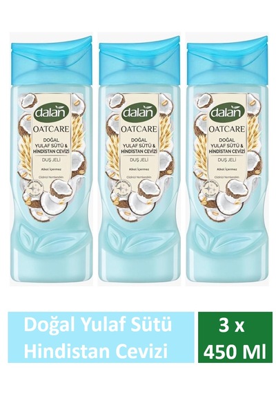 Dalan Duş Jeli Oatcare Yulaf Sütü Ve Hindistan Cevizi 450 Ml X 3 Adet