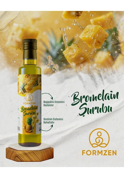 Formzen Bromelain Ananas İçeren Detox Şurubu 250 Ml