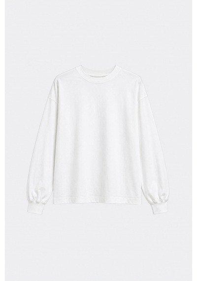 Suud Collection Ekru Dune Oversize Manşetli Tişört