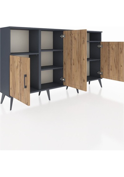 Arges Konsol 5 Raflı 4 Kapaklı 176x30x99 Antrasit-çam/antrasit Atlas Çam/antrasıt - Antrasıt Arges Konsol 5 Raflı 4 Kapaklı 176x30x99 Antrasit-çam/antrasit Atlas Çam/antrasıt - Antrasıt