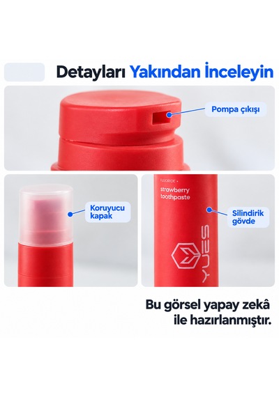 Yues Çilek Aromalı Florürlü Pompalı Diş Macunu 60 G Gs-009f Beyazlatma