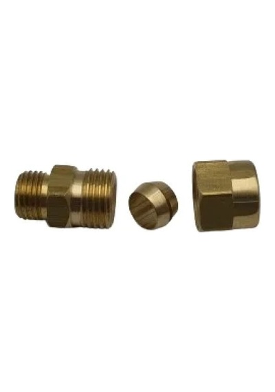 Sarı Pirinç Yüksüklü Rekor 1/4 - 8mm