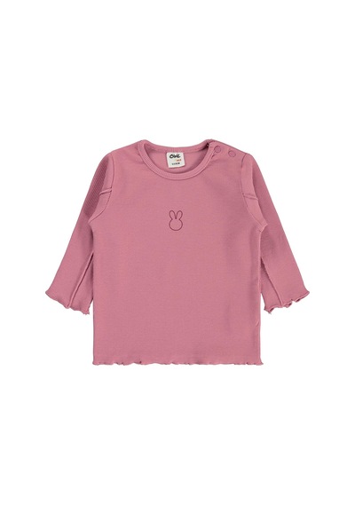 Civil Baby Tavşan Baskılı 6-18 Ay Sweatshirt - Pembe Gül Pembe