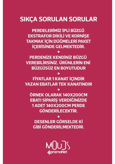 Fuşya Desenli Süet Oturma Odası, Salon Fon Perde Dijital Baskılı Ekstrafor Büzgü Tek Kanat Prd-1000 Çok Renkli