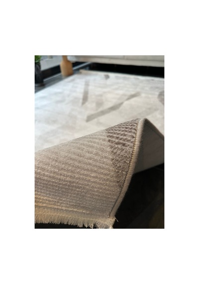 Merinos Vista Beyaz Gri Renk %100 Akrilik Yumuşak Dokulu Salon Oturma Odası Halısı 76586-97