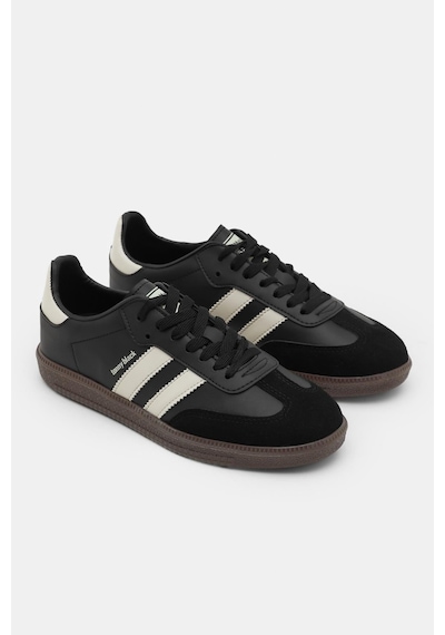 Tonny Black Termo Taban Yanı Şeritli Bağcıklı Unisex Siyah Bej Spor Ayakkabı Tbzer020 Siyah - Bej