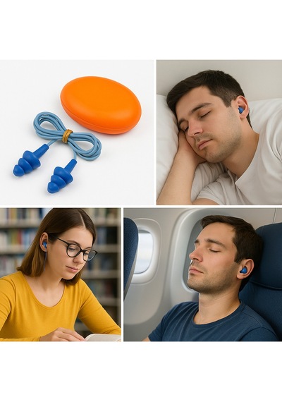 Truly Çam Tipi Kulak Tıkacı Ipli, Su Geçirmez, Yıkanabilir, Silikon, Uyku Ve Yüzme Için 21 Db Gürültü Azaltma