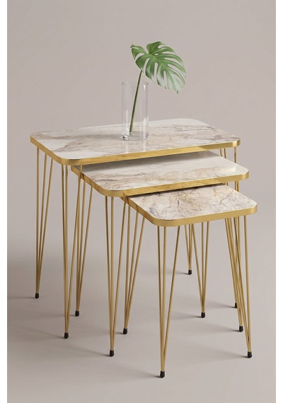 Gold Tel Zigon Efes Beyaz 3'lü 21251845