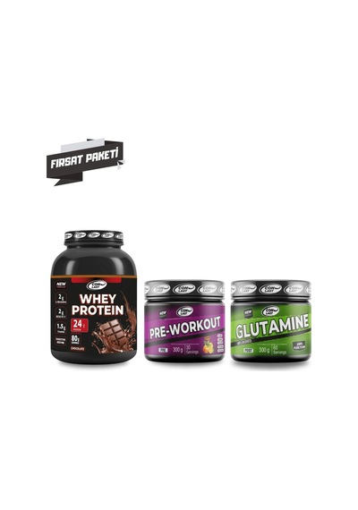 Whey Protein Çikolatalı 2000gr/pre-workout300 Gr/glutamine300 Gr Çikolatalı