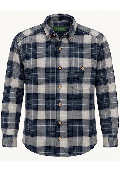 Classics Men Regular Fit Erkek Kışlık Hakiki Oduncu Gömleği Mavi