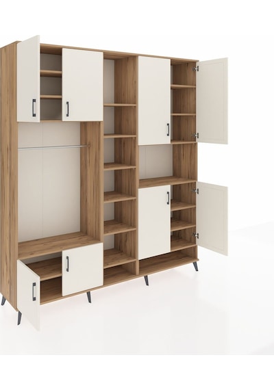 Hyperion Dolap 18 Raflı 8 Kapaklı Tek Askılı 220x44x243 Çam-aytaşı/çam Çok Renkli Hyperion Dolap 18 Raflı 8 Kapaklı Tek Askılı 220x44x243 Çam-aytaşı/çam Çok Renkli