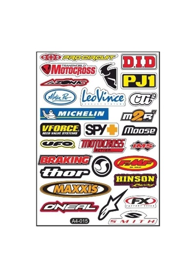 A4 Sticker 015 Tek Paket Çoklu Sticker Standart