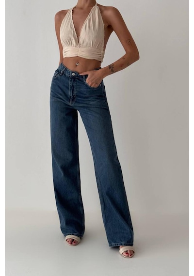 Lacarino 7714 W.leg Kadın Jean Pantolon Ashley Blue
