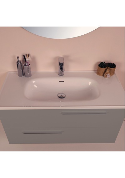 Kobos Serenity 100 Cm Banyo Dolabı Seti Moon Grey Gri Kobos Serenity 100 Cm Banyo Dolabı Seti Moon Grey Gri