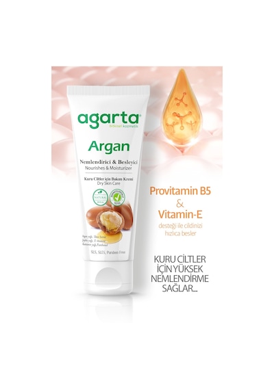 Agarta Doğal Argan Besleyici Nemlendirici Cilt Kremi 75 ML