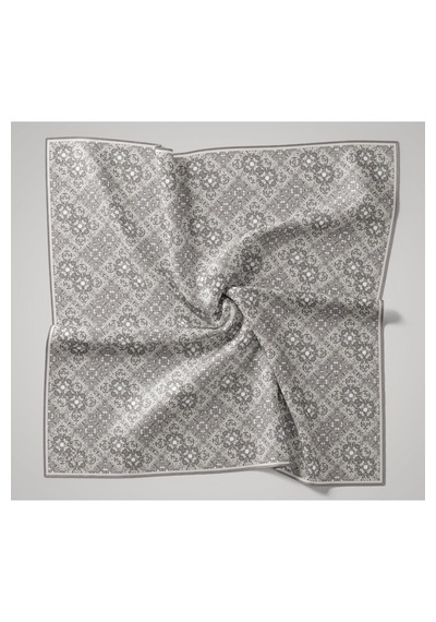 Silk Home Mozaik Desen Soft Pamuk Eşarp Gümüş