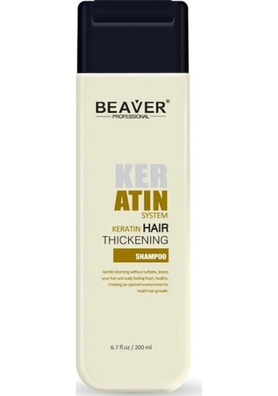 Beaver Keratin Hair Thickening Shampoo 200ml Tüm Saçlar