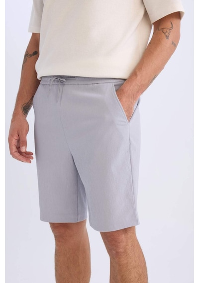 Defacto Regular Fit Beli Bağcıklı Dokulu Bermuda Şort D9451ax25spgr89 Gri Defacto Regular Fit Beli Bağcıklı Dokulu Bermuda Şort D9451ax25spgr89 Gri