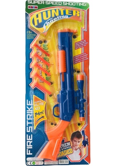 Hunter Shooting Ok Atan Oyuncak Tüfek 45 CM Ok Atan Pompalı Sila