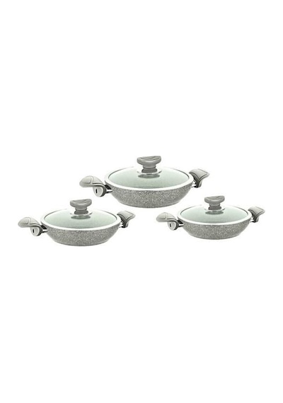 Oms 3004.01 Gri Sahan Seti 18-20-22 CM