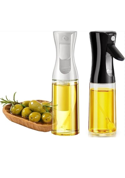 200 Ml Dekoratıf Tabancalı Spreylı Cam Yağdanlık Şışe Beyaz