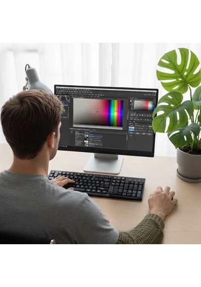Buffer Kablosuz Q Klavye Mouse Seti Rahat Yazım, Sessiz Tuşlar, Ofis Ve Ev Kullanımına Uygun Set Yk7100 Diğer